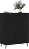 vidaXL - Dressoir - 69,5x34x90 - cm - bewerkt - hout - zwart