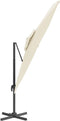 vidaXL - Zweefparasol - met - dubbel - dak - 300x300 - cm - zandwit