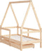 vidaXL - Kinderbedframe - met - lades - 70x140 - cm - massief - grenenhout
