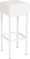 Barkruk Design met wit frame en zitting zwart