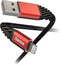 Hama Extreme Oplaadkabel - Datakabel - USB-A naar Lightning - USB 2,0 A Mannelijk- Zwart - Geschikt voor Smartphone en Tablet - Rood