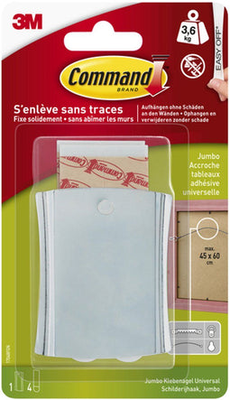 3M Command - Plakspijker met bevestigingsstrip - Sterke kleefkracht tot 3,6kg