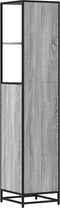 vidaXL - Badkamerkast - 35x37,5x166cm - bewerkt - hout - grijs - sonoma - eikenkleur