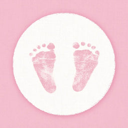 Servetten - Baby voetjes Girl 25x25 cm (20 stuks)