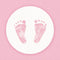 Servetten - Baby voetjes Girl 25x25 cm (20 stuks)