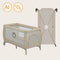 Lionelo Stefi Plus - Campingbedje 2in1 - Reisbedje en box tot 15 kg - Beige