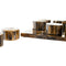 Decoratieve figuren DKD Home Decor Bordspel 20,5 x 20,5 x 5 cm Wit Amber Metaal Modern