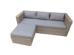 Eurofleur aanbieding - Bari loungeset natural kobo grey incl. royal antraciet kussens