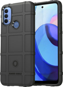 imoshion Hoesje Geschikt voor Motorola Moto E40 / Moto E30 / Moto E20 Hoesje Siliconen - imoshion Rugged Shield Backcover - Zwart