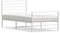 vidaXL - Bedframe - met - hoofd- - en - voeteneinde - metaal - wit - 100x200 - cm