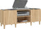 vidaXL - Platenkast - 121x38x48 - cm - bewerkt - hout - sonoma - eikenkleurig