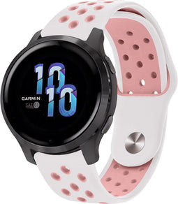 imoshion Siliconen sport bandje - Universeel 22 mm aansluiting - Wit / Roze