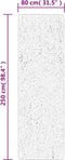 vidaXL - Vloerkleed - OVIEDO - laagpolig - 80x250 - cm - zwart