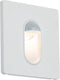 Paulmann LED - inbouwlamp - wit - sensor - vierkant - met bewegingsmelder - vast ingebouwd - Warmwit -