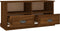 vidaXL - Tv-meubel - 93x35,5x45 - cm - bewerkt - hout - bruin - eikenkleur