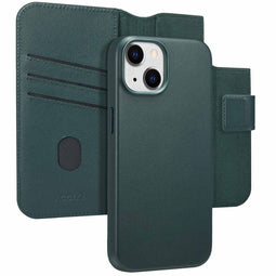 Accezz iPhone 14 - Leather Bookcase 2-in-1 voor MagSafe - Donkergroen