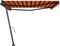 vidaXL - Luifel - vrijstaand - handmatig - uittrekbaar - 450x350 - cm - oranje - bruin