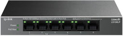 TP-Link LiteWave LS106LP - Netwerkswitch - Unmanaged - 4x PoE (802.3af) - 6x 100Mbps
