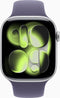 Apple Watch Series 11 - Smartwatch - GPS + Cellular - 42mm Aluminium Sportbandje S/M Zilver (Paars)