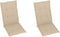 vidaXL - Tuinstoelkussens - 2 - st - hoge - rug - 120x50x3 - cm - stof - beige