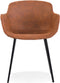 Alterego Derby - Bruine Microvezel - Met Armleuningen - 59x54x80cm