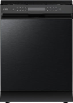 Wiggo WD-F6148B(DX) - Vrijstaande Vaatwasser - 14 Couverts - 42 dB - Zwart RVS