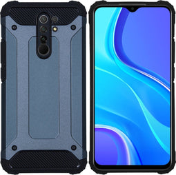 iMoshion Hoesje Geschikt voor Xiaomi Redmi 9 Hoesje - iMoshion Rugged Xtreme Backcover - Donkerblauw