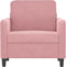 Fauteuil 60 cm fluweel roze