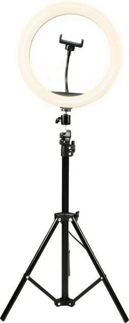 Denver Ring Light met Statief 12 Inch - Tiktok Lamp met Telefoonhouder - 160 LED's Ringlamp - RLT1201 - 210cm