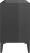 vidaXL - Tv-meubel - met - metalen - poten - 69,5x30x50 - cm - hoogglans - grijs