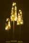 J-Line decoratie kerstboom Takken - riet - wit - large - LED lichtjes