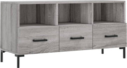 vidaXL - Tv-meubel - 102x36x50 - cm - bewerkt - hout - grijs - sonoma - eikenkleurig