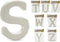 Pincello Letters Stuvwxyz Wit Polyestyreen 2 X 23 X 17 Cm (8 Stuks)