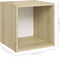 vidaXL - Tv-meubelen - 4 - st - 37x35x37 - cm - bewerkt - hout - wit - sonoma - eikenkleur