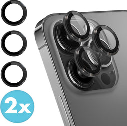 imoshion 2 Pack Camera lens protector| - Screenprotector Geschikt voor - |iPhone 13 Pro, iPhone 13 Pro Max| - |Zwart|