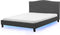 MONTPELLIER - Bed LED - Grijs/Meerkleurig - 160 x 200 cm - Polyester