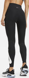 Nike Swoosh Run - Sportlegging Dames - Dri-FIT technologie - Zwart - Maat L
