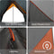 vidaXL - Kampeertent - A-Frame - 3-Persoons - Grijs - en - Oranje - Waterdicht