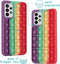 iMoshion Hoesje Geschikt voor Samsung Galaxy A52 (4G) / A52s / A52 (5G) Hoesje Siliconen - iMoshion Pop It Fidget Toy - Pop It hoesje - Rainbow
