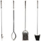 Gerei voor de haard DKD Home Decor 20 x 20 x 78 cm Roestvrij staal Aluminium (4 Onderdelen)