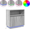 vidaXL - Dressoir - met - LED - Verlichting - Grijs - Sonoma - 71x34,5x75 - cm