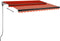 vidaXL - Luifel - vrijstaand - automatisch - 300x250 - cm - oranje - en - bruin