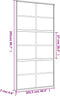 vidaXL - Schuifdeur - 102,5x205 - cm - mat - ESG-glas - en - aluminium - goudkleurig