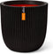 Capi Europe - Bloempot bol Groove NL - Breukbestendig - Zwart - Ø29 cm