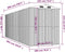 vidaXL - Tuinschuur - 192x606x223 - cm - gegalvaniseerd - staal - donkerbruin