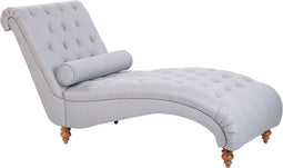 MURET - Chaise longue - Lichtgrijs - Symmetrisch - Polyester