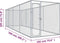 vidaXL - Hondenkennel - voor - buiten - 760x192x185 - m