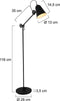 Anne Lighting Dolphin - Vloerlamp - Hoogte verstelbaar - Zwart