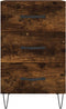 vidaXL - Nachtkastje - 40x40x66 - cm - bewerkt - hout - gerookt - eikenkleurig