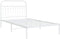 vidaXL - Bedframe - met - hoofdbord - metaal - wit - 107x203 - cm